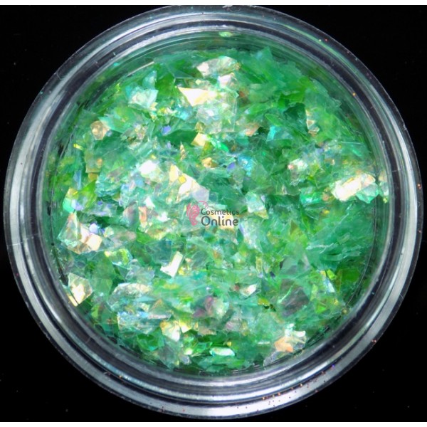 Foite subtiri Verde cu reflexii pentru unghii FD006